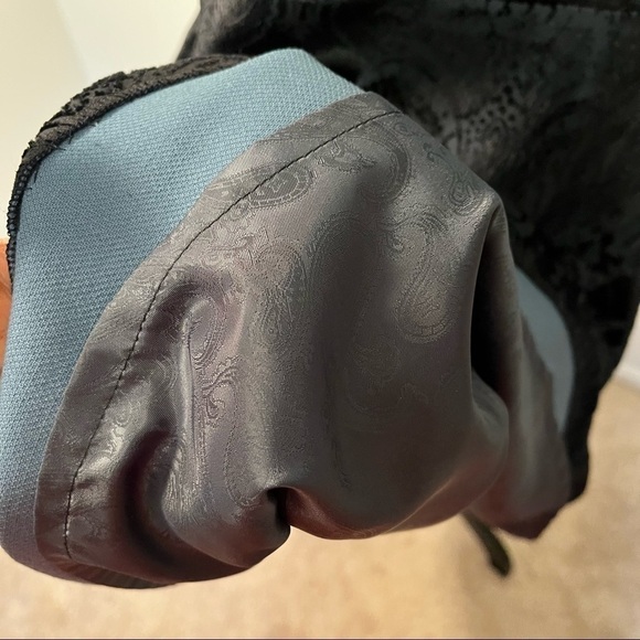 Barbara Bates vintage black women’s designer luxury embossed velour dress Size10 - Picture 6 of 9